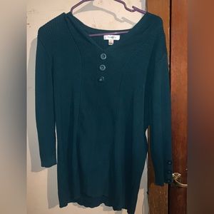 Dress Barn Women’s green sweater X1